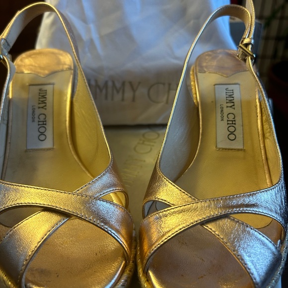 EUC Jimmy Choo Leather Slingback Sandals - Picture 5 of 9